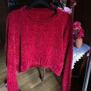 Fuzzy Red Long sleeve /sweater